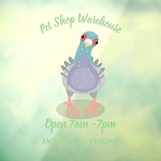 奇妙おもしろいなハト漫画イラストレーション ウィンドウサイン (シート3)