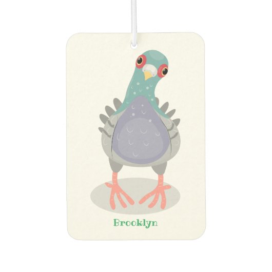 奇妙おもしろいなハト漫画イラストレーション カーエアーフレッシュナー (正面)