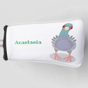 奇妙おもしろいなハト漫画イラストレーション ゴルフヘッドカバー