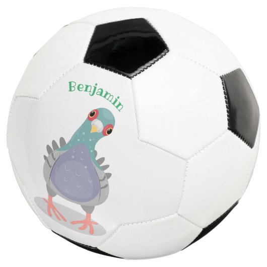 奇妙おもしろいなハト漫画イラストレーション サッカーボール (3/4)