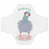 奇妙おもしろいなハト漫画イラストレーション サッカーボール (フラット)