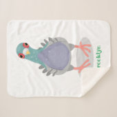 奇妙おもしろいなハト漫画イラストレーション シェルパブランケット (正面(横))