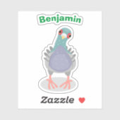 奇妙おもしろいなハト漫画イラストレーション シール (シート)