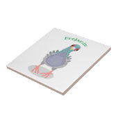 奇妙おもしろいなハト漫画イラストレーション タイル (側面)