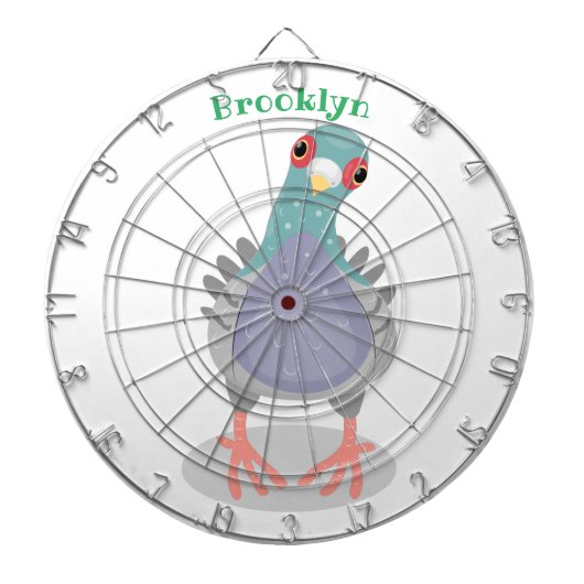 奇妙おもしろいなハト漫画イラストレーション ダーツボード (正面)