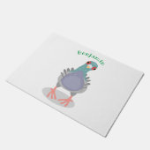 奇妙おもしろいなハト漫画イラストレーション ドアマット (アングル)