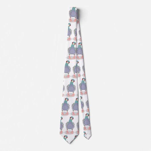 奇妙おもしろいなハト漫画イラストレーション ネクタイ (正面)