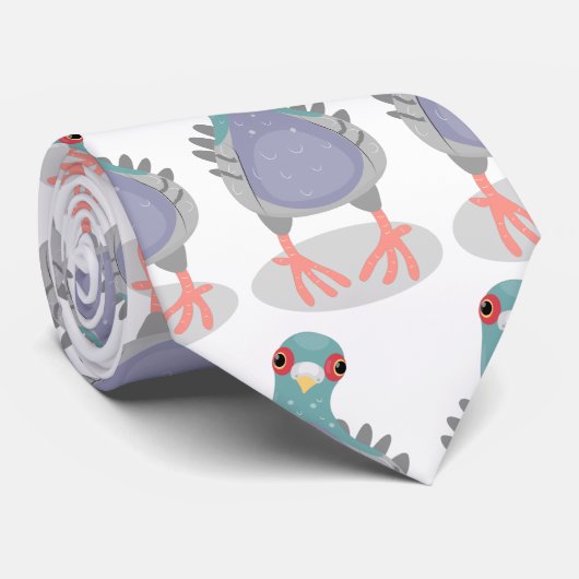 奇妙おもしろいなハト漫画イラストレーション ネクタイ (ロール)