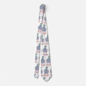 奇妙おもしろいなハト漫画イラストレーション ネクタイ (裏面)