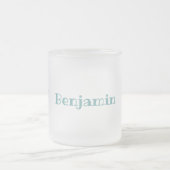 奇妙おもしろいなハト漫画イラストレーション フロストグラスマグカップ (中央)