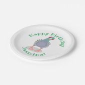 奇妙おもしろいなハト漫画イラストレーション ペーパープレート (アングル)