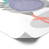 奇妙おもしろいなハト漫画イラストレーション ポスター (角)