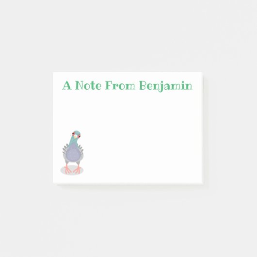 奇妙おもしろいなハト漫画イラストレーション ポストイット (正面)