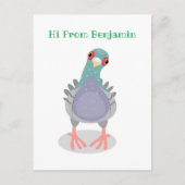 奇妙おもしろいなハト漫画イラストレーション ポストカード (正面)