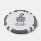 奇妙おもしろいなハト漫画イラストレーション ポーカーチップ (シングル)