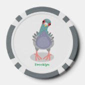 奇妙おもしろいなハト漫画イラストレーション ポーカーチップ (裏面)