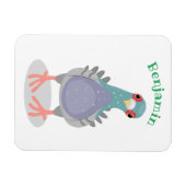 奇妙おもしろいなハト漫画イラストレーション マグネット (横)