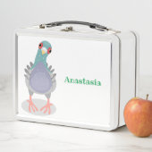 奇妙おもしろいなハト漫画イラストレーション メタルランチボックス (インサイチュ)