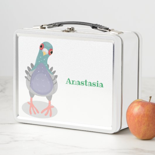 奇妙おもしろいなハト漫画イラストレーション メタルランチボックス (インサイチュ)