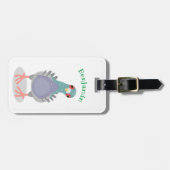 奇妙おもしろいなハト漫画イラストレーション ラゲッジタグ (正面横)