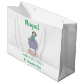 奇妙おもしろいなハト漫画イラストレーション ラージペーパーバッグ (正面アングル)