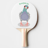 奇妙おもしろいなハト漫画イラストレーション 卓球ラケット (裏面)