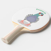 奇妙おもしろいなハト漫画イラストレーション 卓球ラケット (正面アングル)