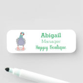 奇妙おもしろいなハト漫画イラストレーション 名札 (インサイチュ)