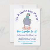 奇妙おもしろいなハト漫画イラストレーション 招待状 (正面)