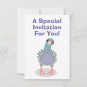 奇妙おもしろいなハト漫画イラストレーション 招待状 (裏面)