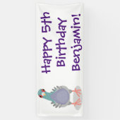 奇妙おもしろいなハト漫画イラストレーション 横断幕 (縦)