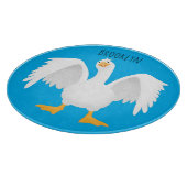 奇妙おもしろいな家庭向けグース漫画イラストレーション カッティングボード (角)