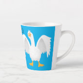 奇妙おもしろいな家庭向けグース漫画イラストレーション カフェラテマグ (右)