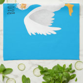 奇妙おもしろいな家庭向けグース漫画イラストレーション キッチンタオル (折り畳み)