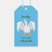 奇妙おもしろいな家庭向けグース漫画イラストレーション ギフトタグ (裏面)