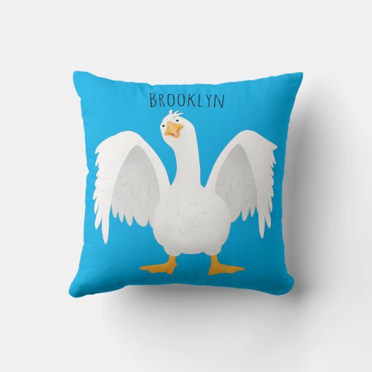 奇妙おもしろいな家庭向けグース漫画イラストレーション クッション (裏面)