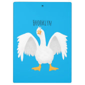 奇妙おもしろいな家庭向けグース漫画イラストレーション クリップボード (裏面)