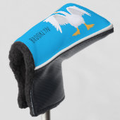 奇妙おもしろいな家庭向けグース漫画イラストレーション ゴルフヘッドカバー (3/4 正面)