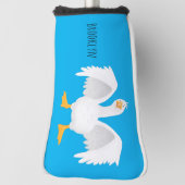 奇妙おもしろいな家庭向けグース漫画イラストレーション ゴルフヘッドカバー (回転90)