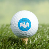 奇妙おもしろいな家庭向けグース漫画イラストレーション ゴルフボール (インサイチュ 木)