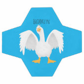 奇妙おもしろいな家庭向けグース漫画イラストレーション サッカーボール (フラット)