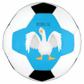 奇妙おもしろいな家庭向けグース漫画イラストレーション サッカーボール (正面)