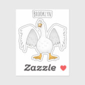 奇妙おもしろいな家庭向けグース漫画イラストレーション シール (シート)