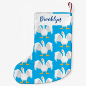 奇妙おもしろいな家庭向けグース漫画イラストレーション スモールクリスマスストッキング (裏面)