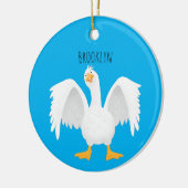 奇妙おもしろいな家庭向けグース漫画イラストレーション  セラミックオーナメント (左)