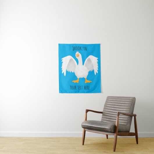 奇妙おもしろいな家庭向けグース漫画イラストレーション タペストリー (インサイチュ)