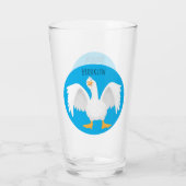 奇妙おもしろいな家庭向けグース漫画イラストレーション タンブラーグラス (裏面)