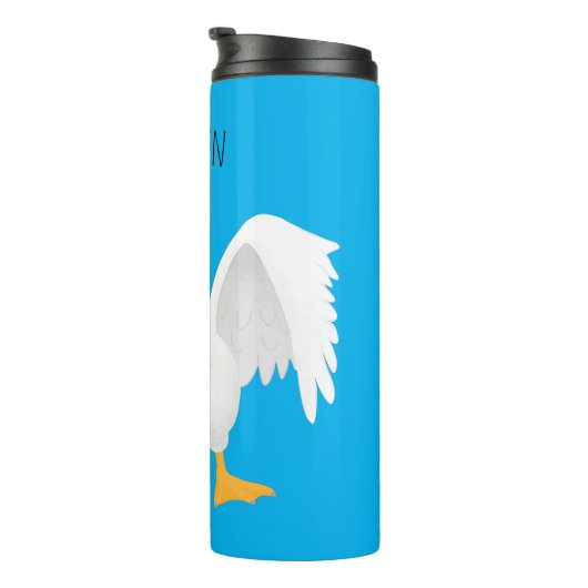 奇妙おもしろいな家庭向けグース漫画イラストレーション タンブラー (回転右)