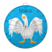 奇妙おもしろいな家庭向けグース漫画イラストレーション ダーツボード (正面)