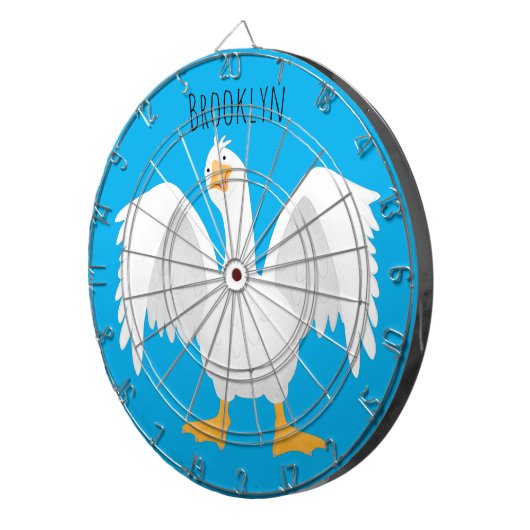 奇妙おもしろいな家庭向けグース漫画イラストレーション ダーツボード (正面右)